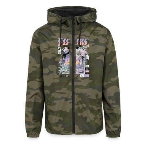 Future Nature Retro-Futuristic - Unisex Lightweight Windbreaker Jacket
