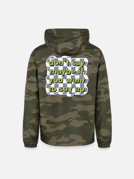 Assertive Choice Checkerboard Tee - Unisex Lightweight Windbreaker Jacket - green camo