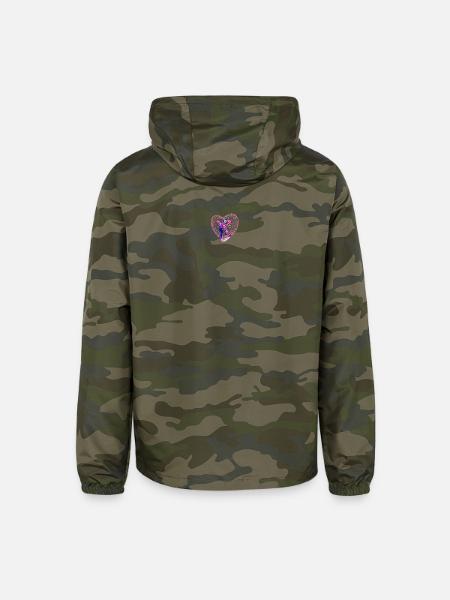 1000126976 - Unisex Lightweight Windbreaker Jacket - green camo - Back