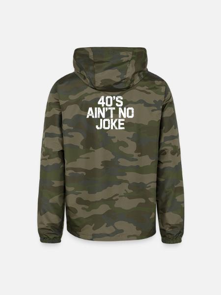 40s Ain't No Joke - Unisex Lightweight Windbreaker Jacket - green camo