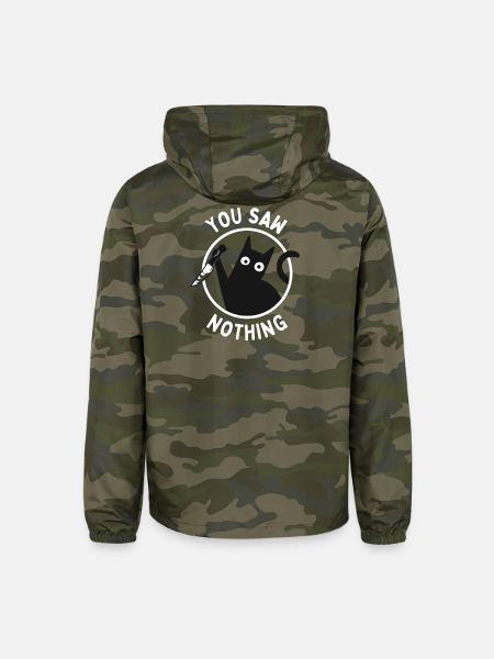 You Saw Nothing - Unisex Lightweight Windbreaker Jacket - green camo