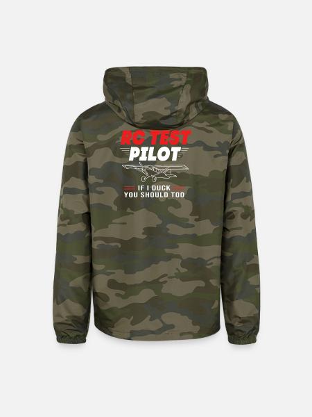 RC Plane Pilot Aircraft Model Maker - Unisex Lightweight Windbreaker Jacket - green camo - Back