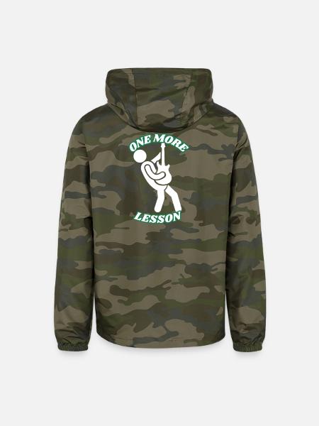 One_More_Lesson_-1- - Unisex Lightweight Windbreaker Jacket - green camo