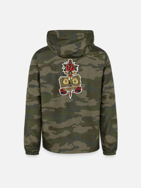 High Maintenance Rose Dollar Tattoo - Unisex Lightweight Windbreaker Jacket - green camo