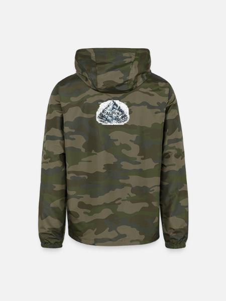 Alpyn Mountain Crest - Unisex Lightweight Windbreaker Jacket - green camo