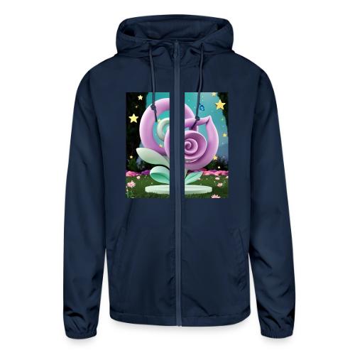 Lila Bloom | Double Floral Eco-Inspired Art - Unisex Lightweight Windbreaker Jacket
