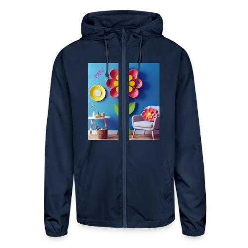 Flower design and harmony of environmental well-be - Unisex Lightweight Windbreaker Jacket