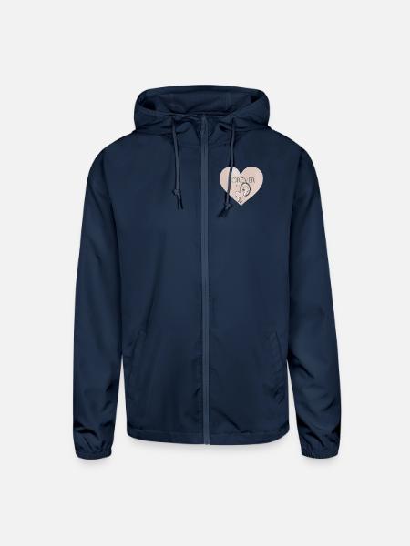 Love you Forever - Unisex Lightweight Windbreaker Jacket - navy - Front
