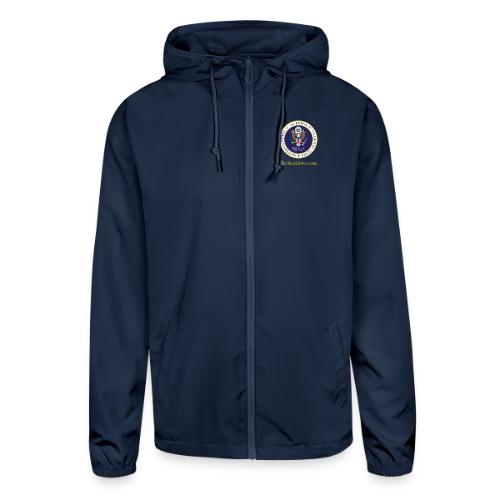 The Peoples Seal w gold url - Unisex Lightweight Windbreaker Jacket