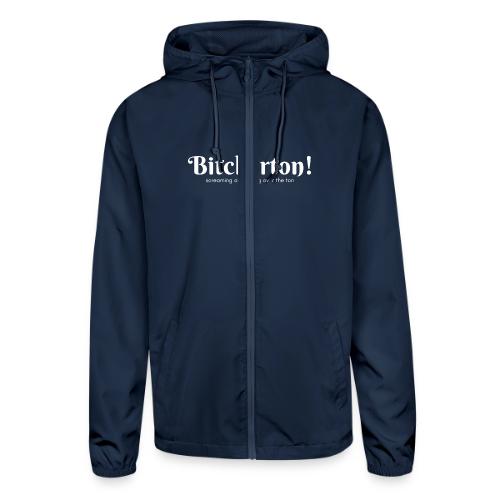 Bitcherton Logo White - Unisex Lightweight Windbreaker Jacket
