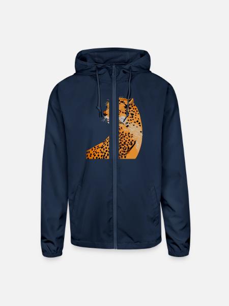 Cheetah - Unisex Lightweight Windbreaker Jacket - navy