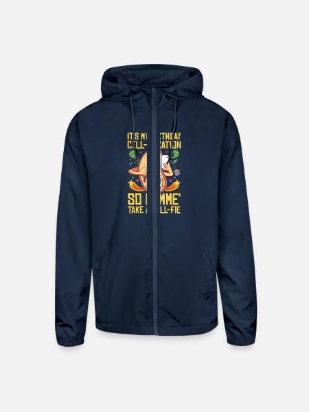 Science Theme Birthday Party Chemistry Scientist - Unisex Lightweight Windbreaker Jacket - navy - Front