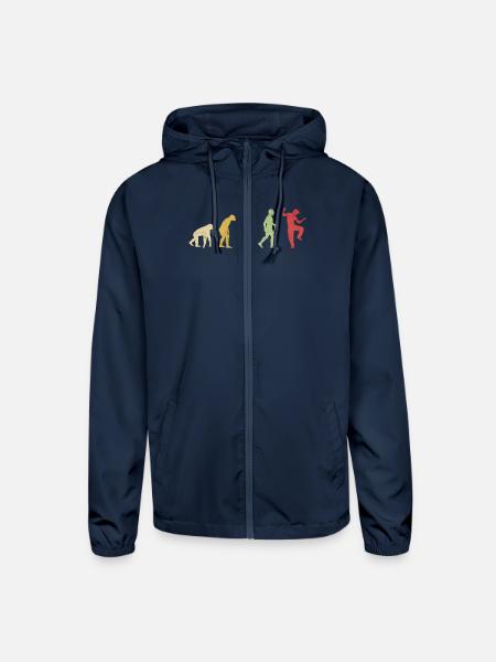 Hiphop Girl Break Dance Music Dancer Evolution - Unisex Lightweight Windbreaker Jacket - navy - Front