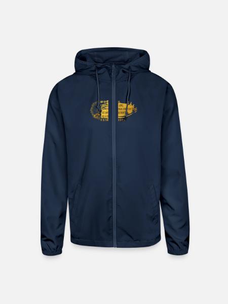 Positive Affirmation for Self Love Confidence Budd - Unisex Lightweight Windbreaker Jacket - navy - Front