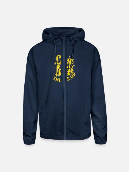 Love to stir Things up Chef Hobby Food Kitchen - Unisex Lightweight Windbreaker Jacket - navy - Front
