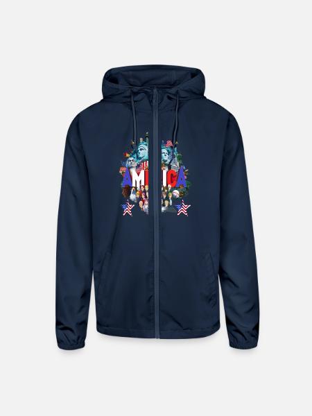 Liberty Legacy T-shirt - Unisex Lightweight Windbreaker Jacket - navy