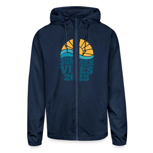 Summer Vibes 2025 Retro Sunset T-Shirt | Fun Beach - Unisex Lightweight Windbreaker Jacket