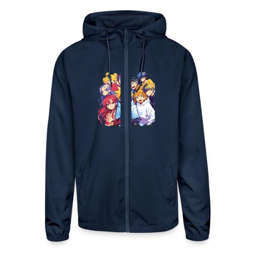 Thrill Rush Anime Squad Streetwear - Unisex Lightweight Windbreaker Jacket