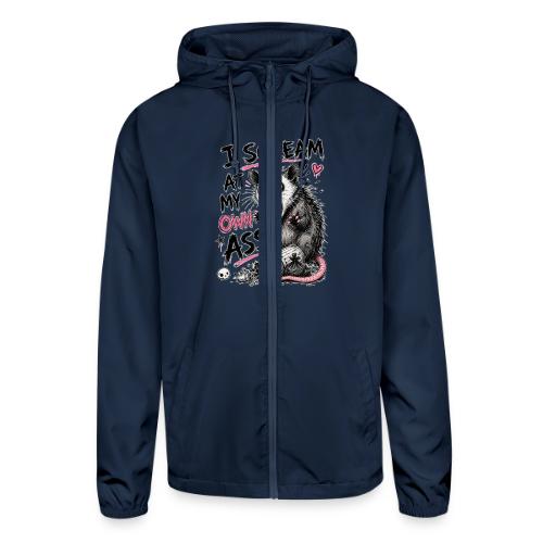 Funny Opossum Screaming Graphic Tee - Unisex Lightweight Windbreaker Jacket