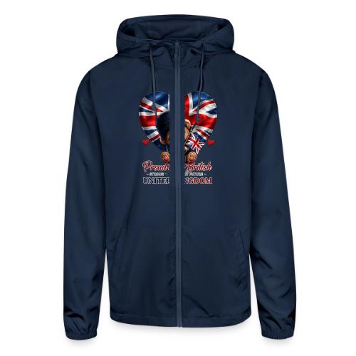 Proud to Be British Teddy Bear UK Patriot Gift - Unisex Lightweight Windbreaker Jacket