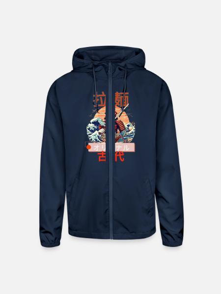 ramen - Unisex Lightweight Windbreaker Jacket - navy