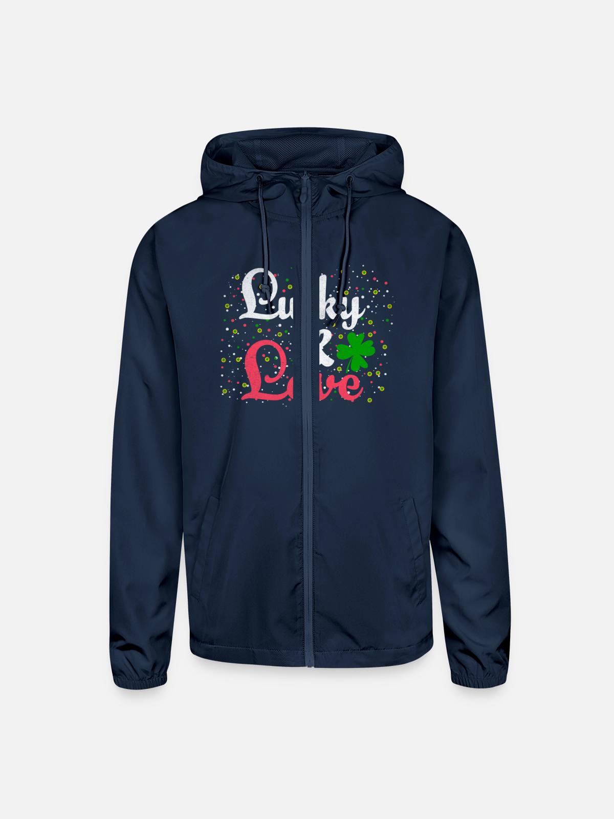 Patricks Day - Unisex Lightweight Windbreaker Jacket - navy - Front