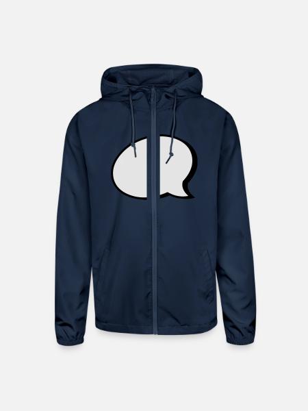 speech bubble - Unisex Lightweight Windbreaker Jacket - navy