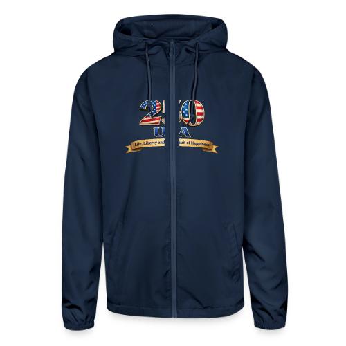 250 USA Liberty Banner - Unisex Lightweight Windbreaker Jacket
