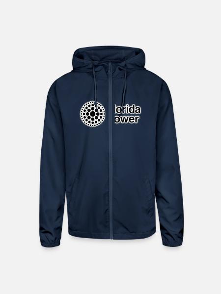 Hard Drawn Florida Power - Unisex Lightweight Windbreaker Jacket - navy - Front