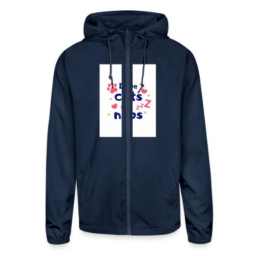 I Love Cats and Naps - Unisex Lightweight Windbreaker Jacket