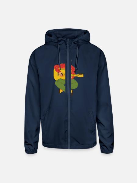 Music graphics tshirt - Unisex Lightweight Windbreaker Jacket - navy