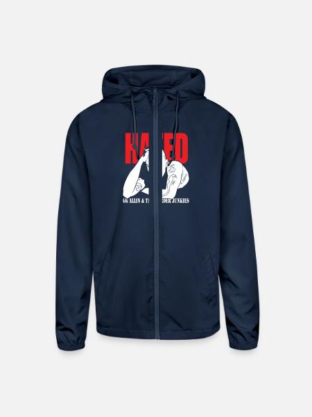 Hated GG Allin & The Murder Junkies - Unisex Lightweight Windbreaker Jacket - navy
