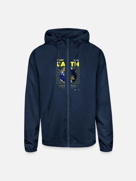 Planet Earth Streetwear - Unisex Lightweight Windbreaker Jacket - navy