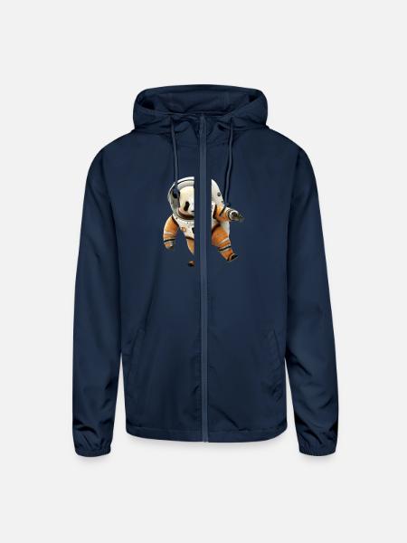 Panda Astronauts Suit - Unisex Lightweight Windbreaker Jacket - navy