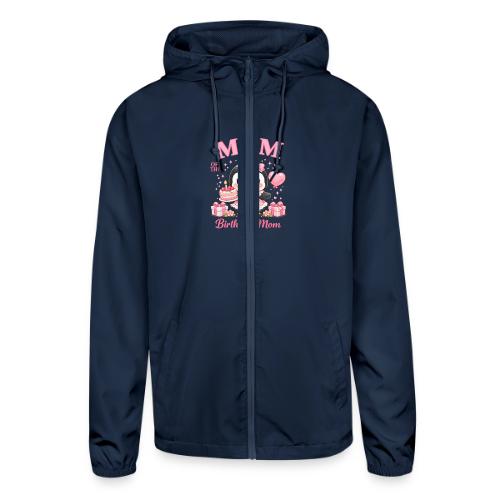 Cute Penguin Birthday Mom Kawaii Cake Balloon Gift - Unisex Lightweight Windbreaker Jacket