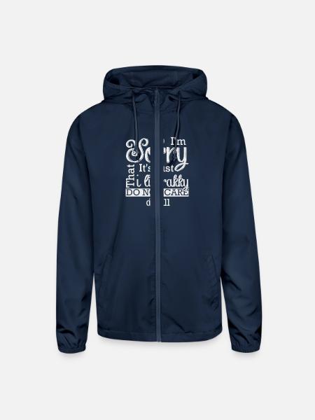 im sorry - Unisex Lightweight Windbreaker Jacket - navy