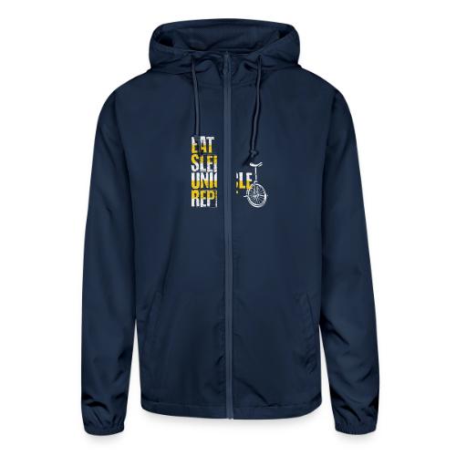 Eat Sleep Unicycle Repeat - Unisex Lightweight Windbreaker Jacket