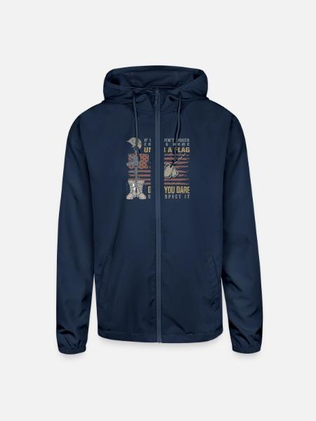 If You Haven't Risked Coming Home Under A Flag Don - Unisex Lightweight Windbreaker Jacket - navy - Front