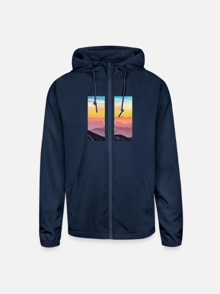 Divine Serenity - Unisex Lightweight Windbreaker Jacket - navy