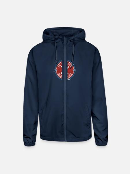 IN THRUST WE TRUST - Unisex Lightweight Windbreaker Jacket - navy - Front