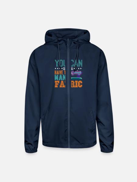 Sewing Quilt Quilting You Can Never Have Too Many - Unisex Lightweight Windbreaker Jacket - navy - Front