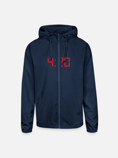 420 Four Twenty Weed THC - Unisex Lightweight Windbreaker Jacket - navy - Front