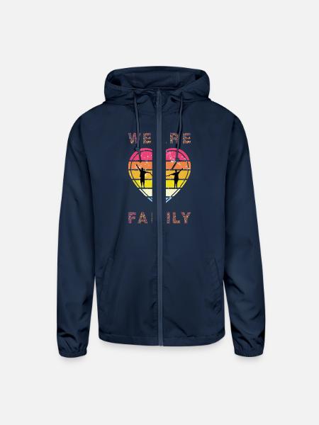 We Are Family - Unisex Lightweight Windbreaker Jacket - navy - Front