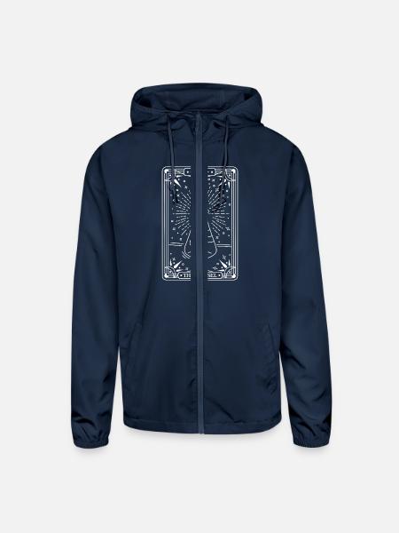 The Vessel (white) - Unisex Lightweight Windbreaker Jacket - navy - Front