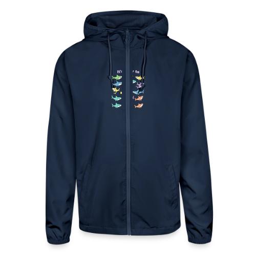 It’s Okay To – Cute Pastel Shark - Unisex Lightweight Windbreaker Jacket