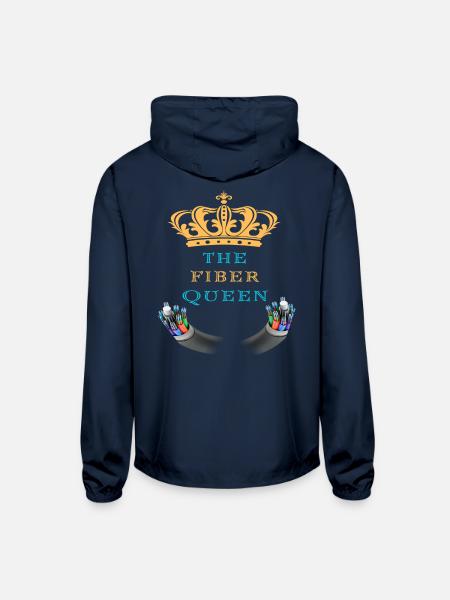 The_Fiber_Queen_-sized - Unisex Lightweight Windbreaker Jacket - navy