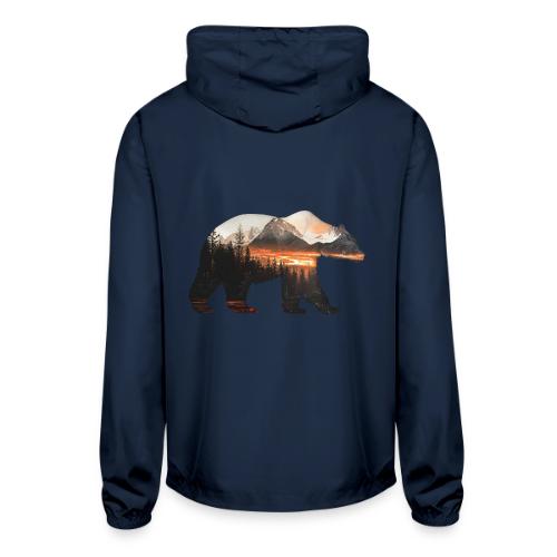 Canada Bear: fiery tones - Unisex Lightweight Windbreaker Jacket