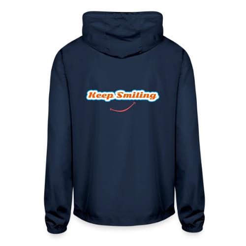 Keep Smiling Positive Vibes Graphic - Unisex Lightweight Windbreaker Jacket
