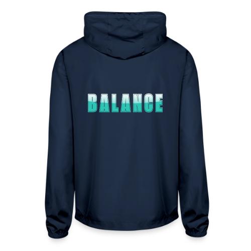 BALANCE Calm Teal Minimal Word Art Design - Unisex Lightweight Windbreaker Jacket