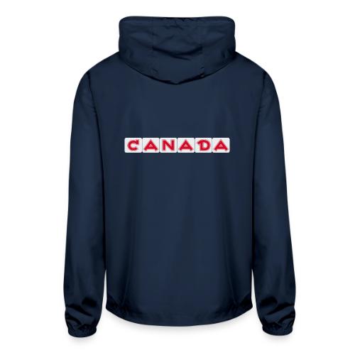 Canada, red letters on white background - Unisex Lightweight Windbreaker Jacket